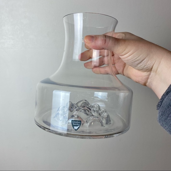 Orrefors Sweden Crystal Glass Wine Carafe Aerator - Picture 2 of 8